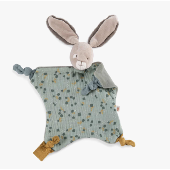 Doudou lapin sauge - Trois petits lapins - Moulin Roty