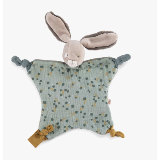 Doudou lapin sauge - Trois petits lapins - Moulin Roty