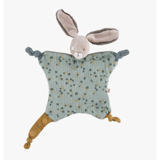 Doudou lapin sauge - Trois petits lapins - Moulin Roty