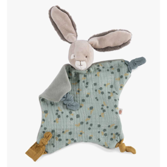 Doudou lapin sauge - Trois petits lapins - Moulin Roty