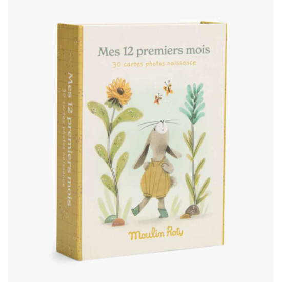 Cartes Mes 12 Premiers Mois - Trois petits lapins - Moulin Roty