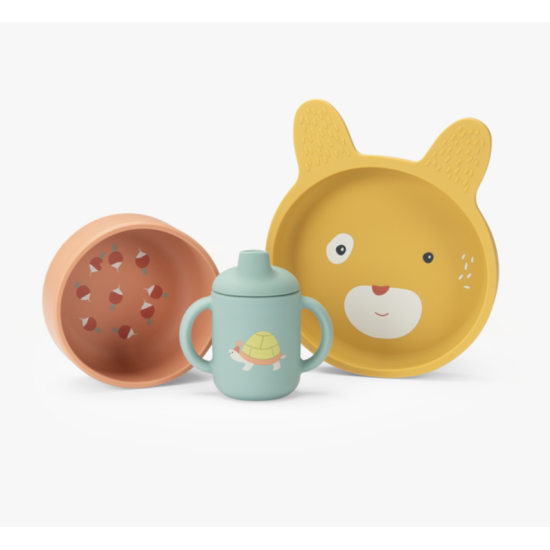 Coffret repas - Trois petits lapins - Moulin Roty