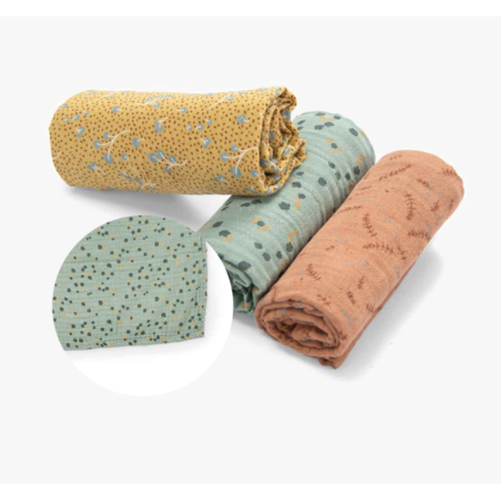 Set de 3 langes - Trois petits lapins - Moulin Roty