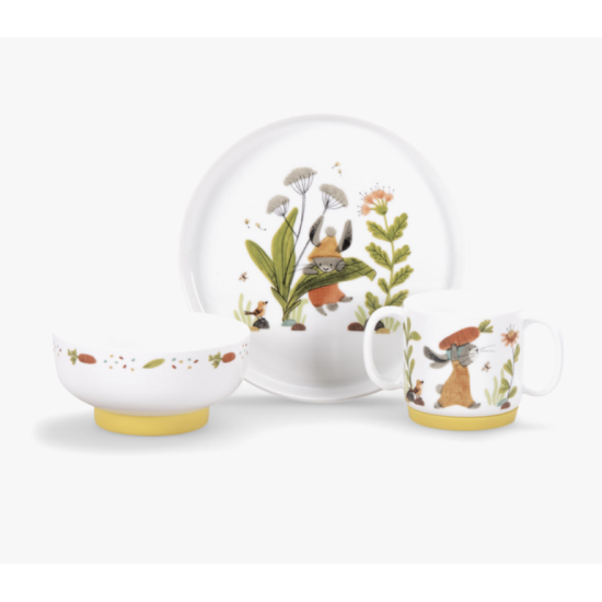 Tout pour le repas Set vaisselle céramique - Trois petits lapins Mo...