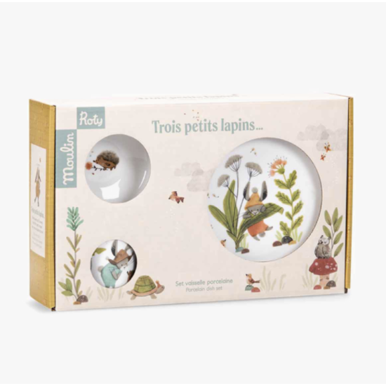 Tout pour le repas Set vaisselle céramique - Trois petits lapins Mo...