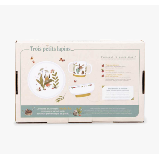 Tout pour le repas Set vaisselle céramique - Trois petits lapins Mo...
