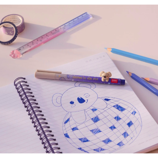 Stylo gel avec animal décoratif - Koala - Lovely Friends - Legami