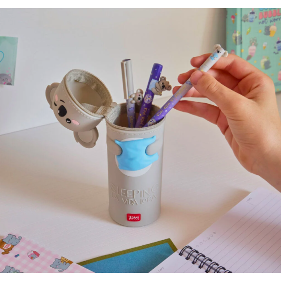 Trousse 2 en 1 en silicone Kawaii Koala - Sleeping la Vida Loca - Legami