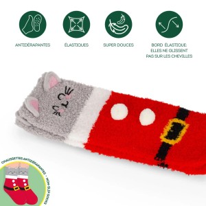 Chaussettes antidérapantes Enfant Kitty Santa - It's a match! - Legami