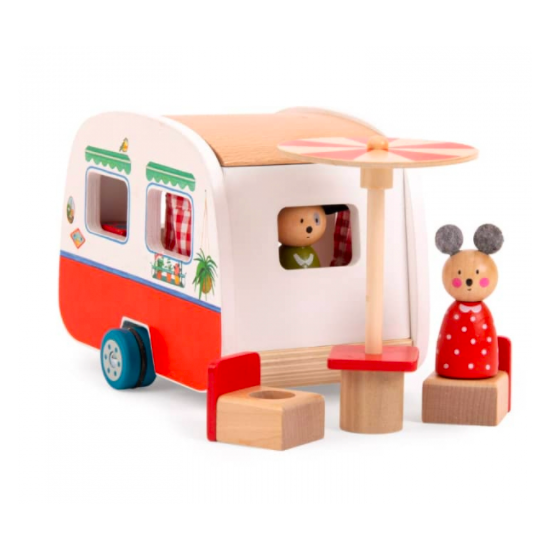 Caravane en bois - La grande famille - Moulin Roty
