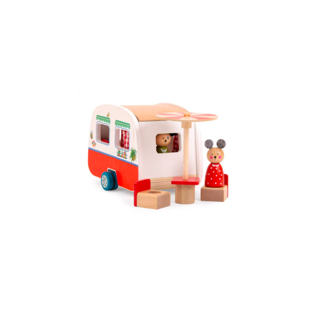 Caravane en bois - La grande famille - Moulin Roty