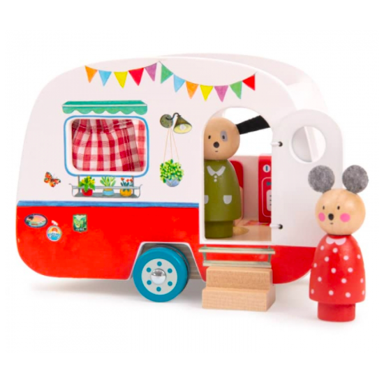 Caravane en bois - La grande famille - Moulin Roty