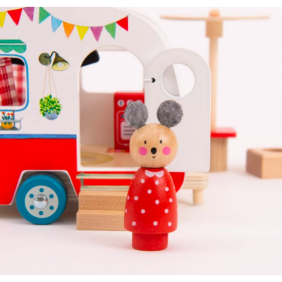 Caravane en bois - La grande famille - Moulin Roty