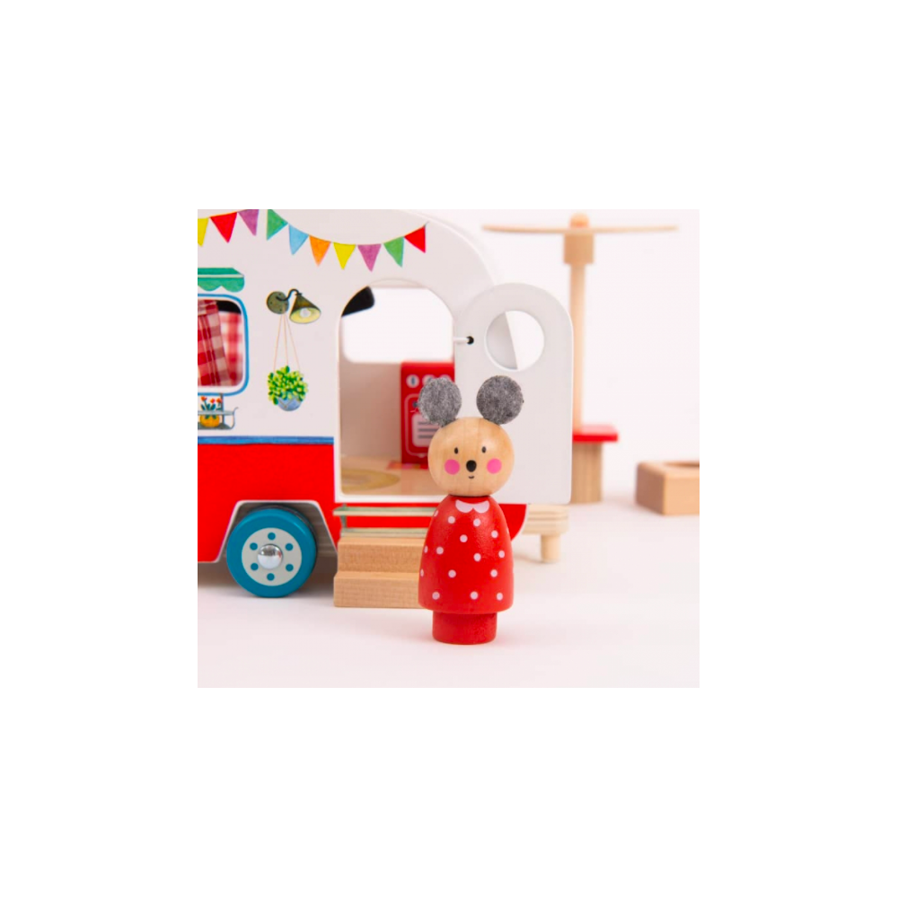Caravane en bois - La grande famille - Moulin Roty