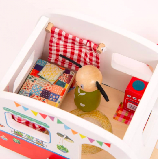 Caravane en bois - La grande famille - Moulin Roty