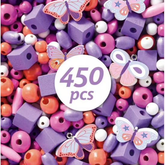 450 perles en bois - Papillons - Djeco