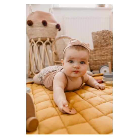 Tapis d'éveil Play&Go Coton bio Soft - Moutarde - Play and Go