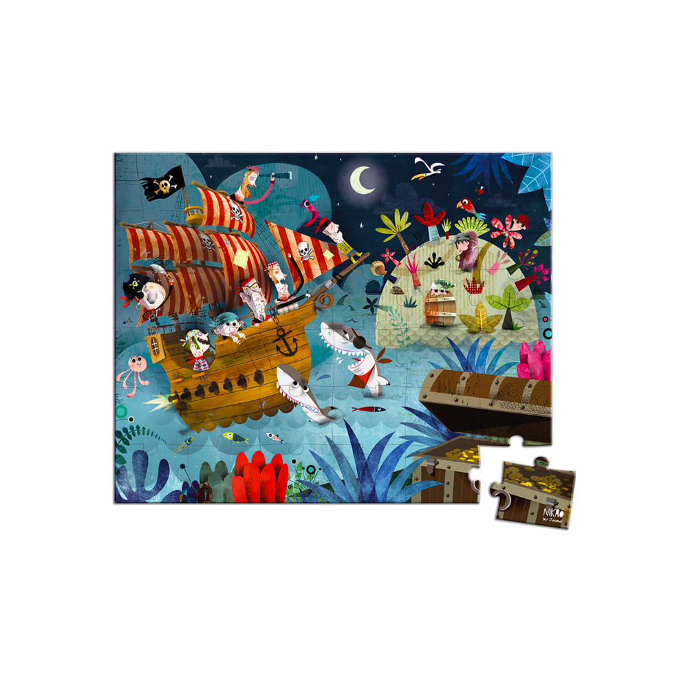 Puzzle 36 pcs - La chasse au trésor - Janod