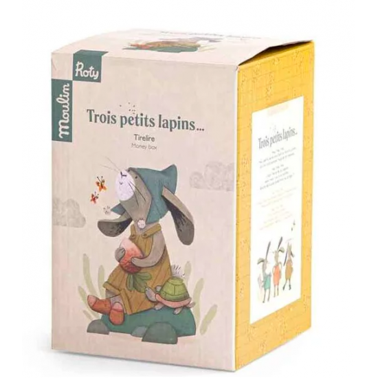 Tirelire lapin - Trois petits lapins - Moulin Roty