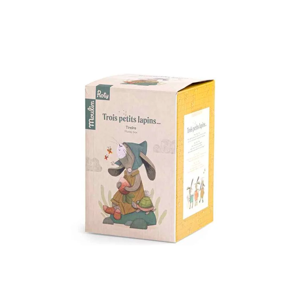 Tirelire lapin - Trois petits lapins - Moulin Roty